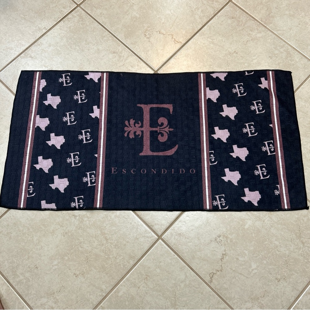 COPY - Devant Black and Gray Golf Towel with Pink Texas
